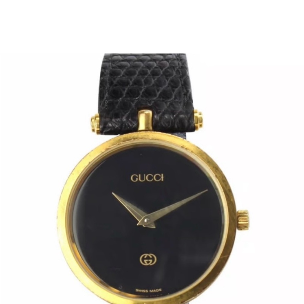 Gucci Black and Gold Minimalist Watch